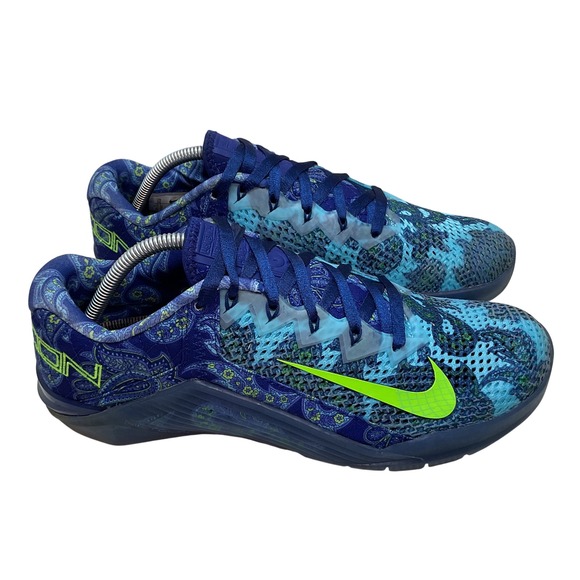 Nike Other - Nike Metcon 6 AMP Paisley Athletic Shoes Men's 10 Blue Green  Trainers Sneakers